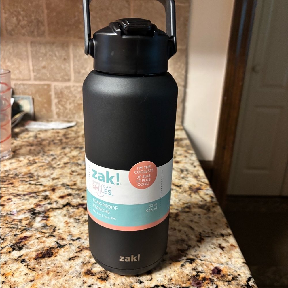 Zak! Black Water Bottle